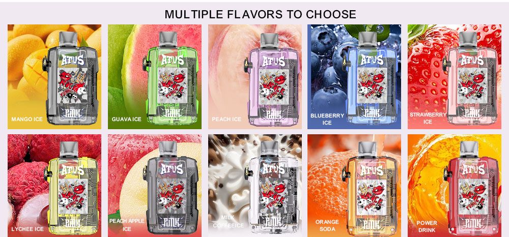 DE012 Florida FL USA 7000 Puffs Disposable Vape with Full screen rechargeable and adjustable airflow ATVS Vape