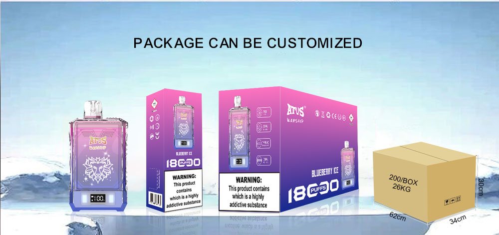 DE015 Florida FL USA 18000 Puffs Disposable Vape with LED display screen and adjustable airflow rechargeable ATVS Vape