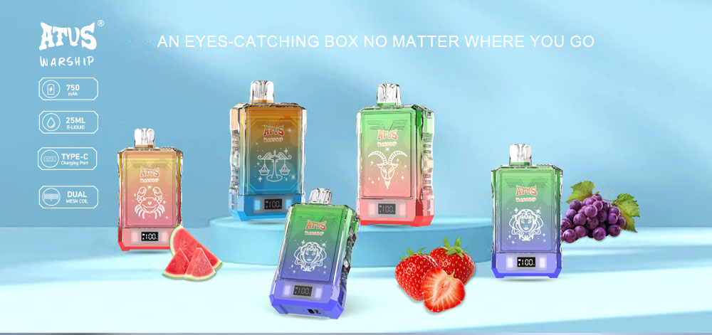 DE015 Florida FL USA 18000 Puffs Disposable Vape with LED display screen and adjustable airflow rechargeable ATVS Vape
