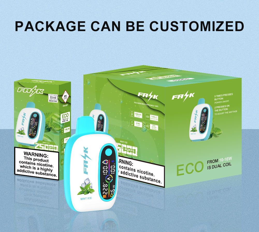DE016 Florida FL USA 25000 Puffs Disposable Vape with LED display screen and adjustable airflow rechargeable