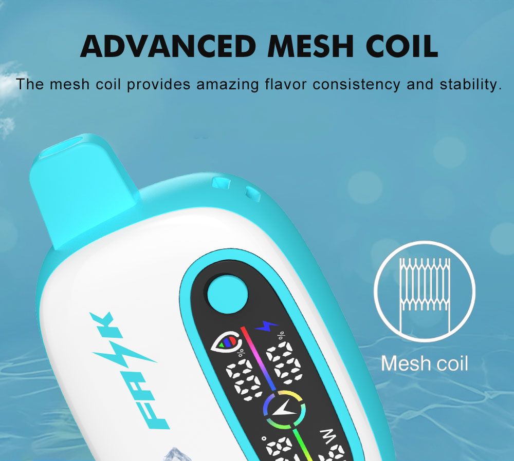 DE016 Florida FL USA 25000 Puffs Disposable Vape with LED display screen and adjustable airflow rechargeable