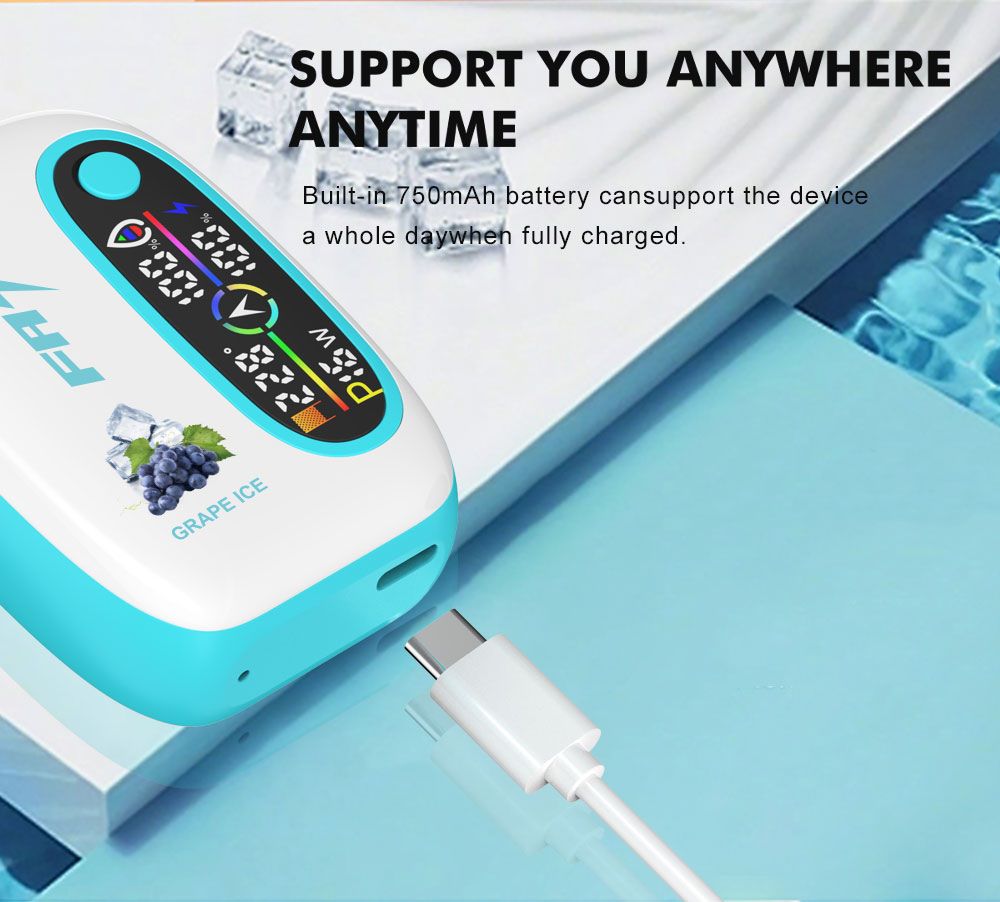 DE016 Florida FL USA 25000 Puffs Disposable Vape with LED display screen and adjustable airflow rechargeable