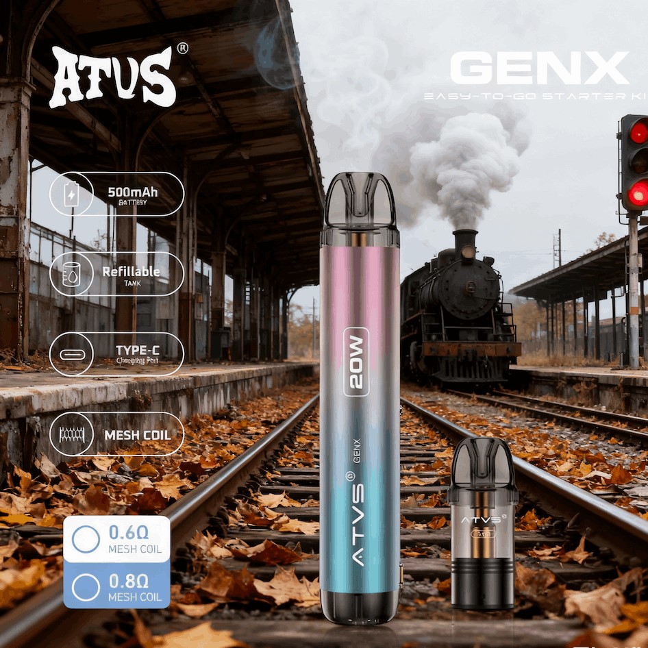 DE020 Florida FL USA Refillable Pod Kit System Device with Adjustable Airflow MTL RDL ATVS Vape