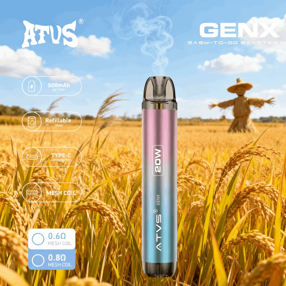 DE020 Florida FL USA Refillable Pod Kit System Device with Adjustable Airflow MTL RDL ATVS Vape