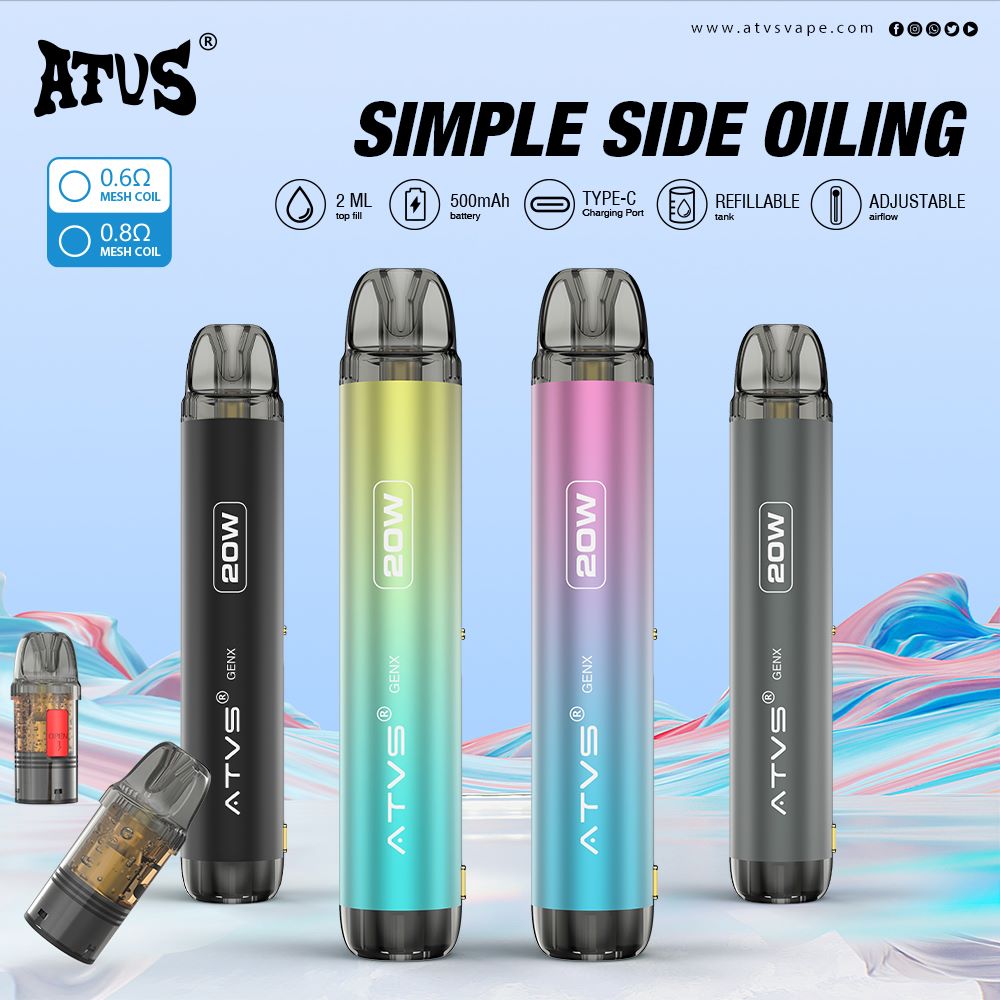 Refillable Pod Kit System Device with Adjustable Airflow MTL RDL ATVS Disposable Vape Pod Factory Mini E Cigarette E Shisha Hookah Wholesale EU Warehouse Vape disposal pod