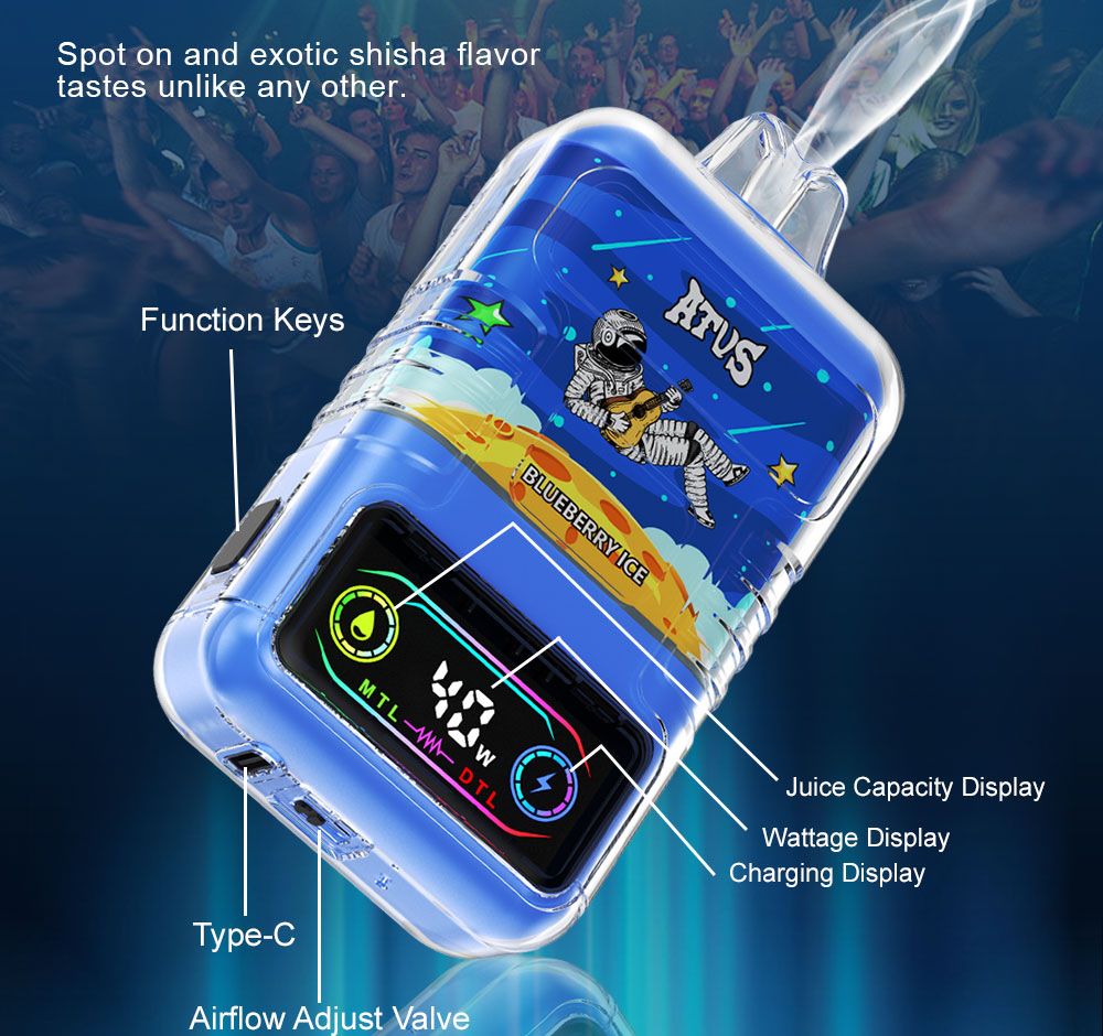 DE021 Florida FL USA 30000 Puffs Disposable Vape with LED display screen and adjustable airflow MTL DTL