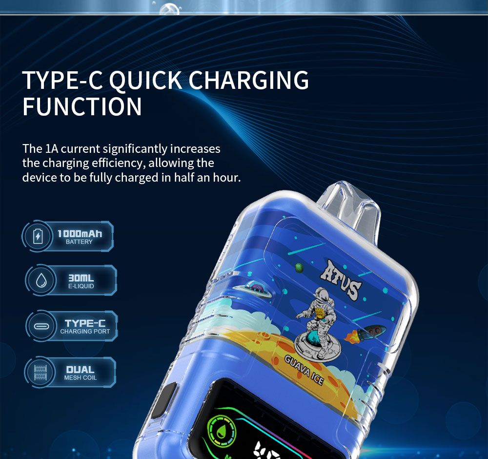DE021 Florida FL USA 30000 Puffs Disposable Vape with LED display screen and adjustable airflow MTL DTL