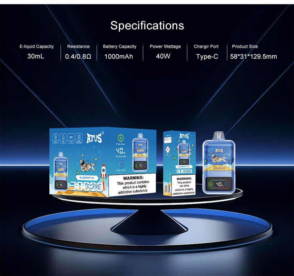 DE021 Florida FL USA 30000 Puffs Disposable Vape with LED display screen and adjustable airflow MTL DTL