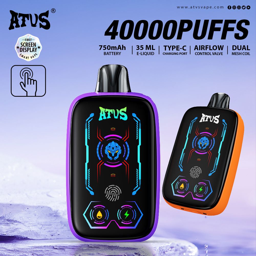 40000 Puffs Disposable Vape with Full screen rechargeable and adjustable airflow Custom ATUS Dual Flavor 35ml Rechargeable Vape Pen Wholesale Australia Stock wholesale australia vape