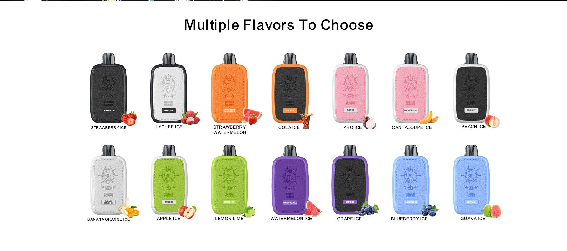 DE023 Florida FL USA 40000 Puffs Disposable Vape with Full screen rechargeable and adjustable airflow ATVS Vape