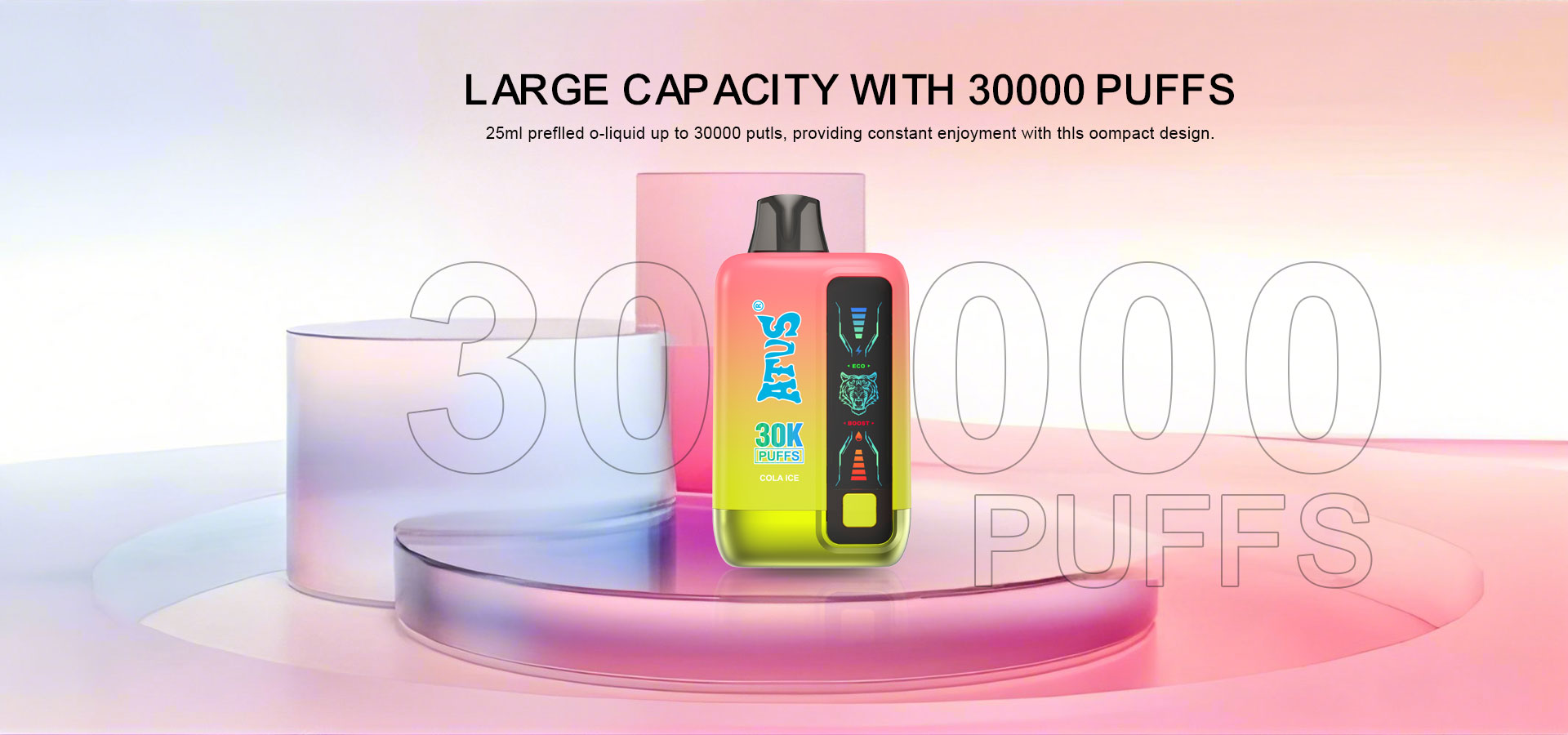 DE026 Florida FL USA 30000 Puffs Disposable Vape with LED display screen and adjustable airflow ATVS Vape