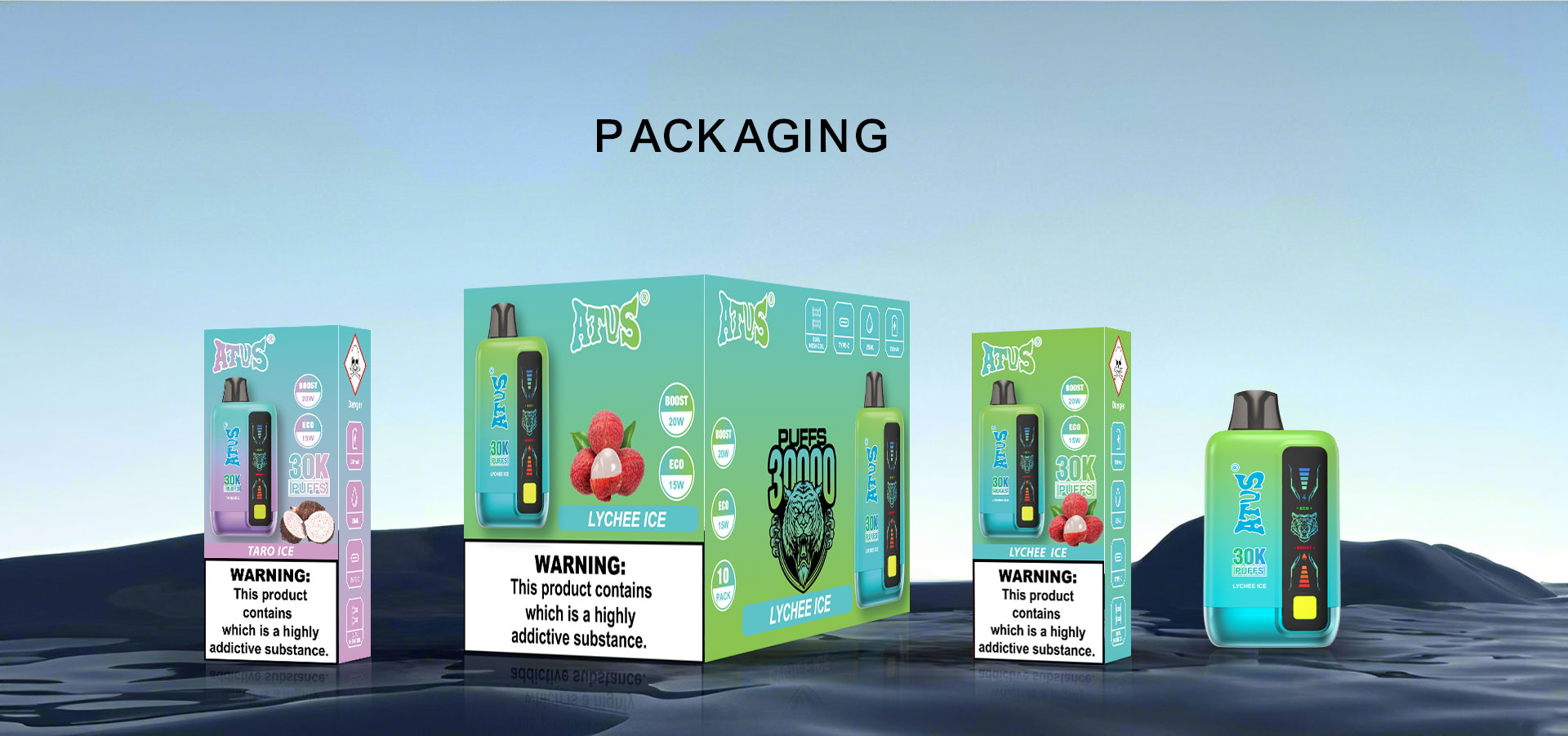 DE026 Florida FL USA 30000 Puffs Disposable Vape with LED display screen and adjustable airflow ATVS Vape