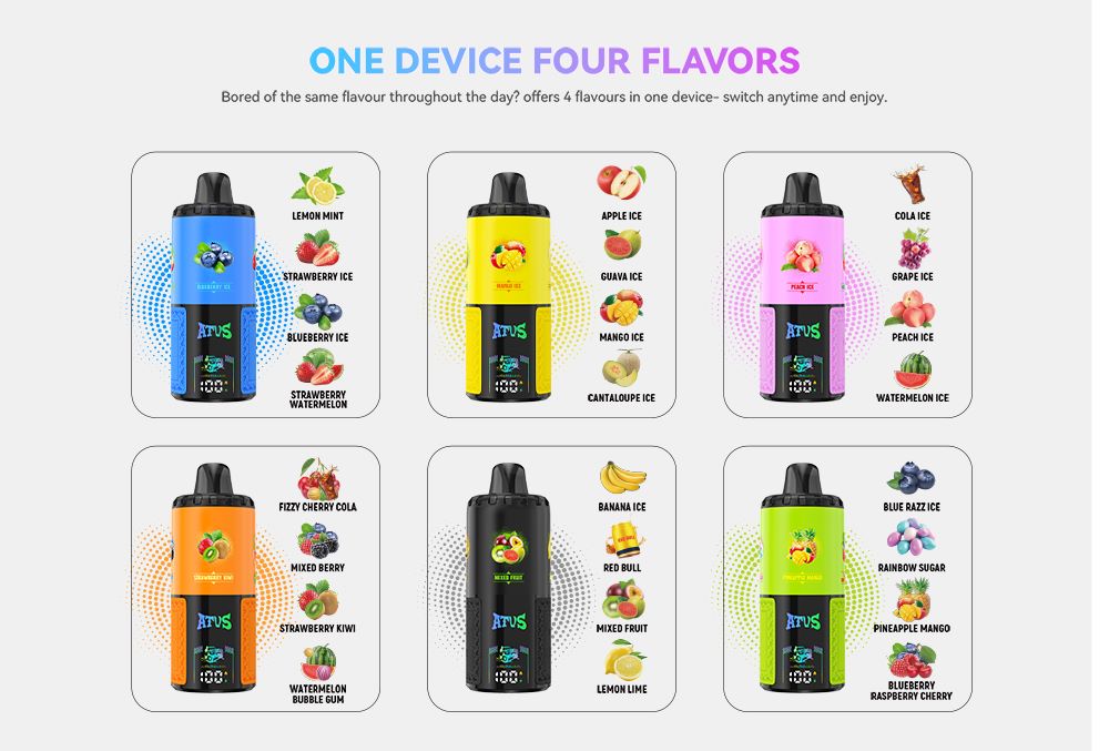 DE030 Florida FL USA 60000 Puffs Disposable Vape with LED Display Screen and Adjustable Airflow Rechargeable ATVS Vape